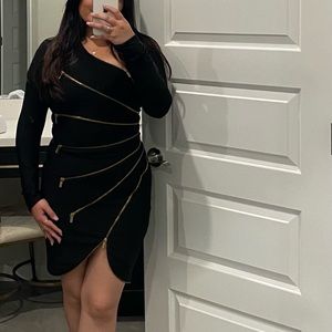 Black zipper dress